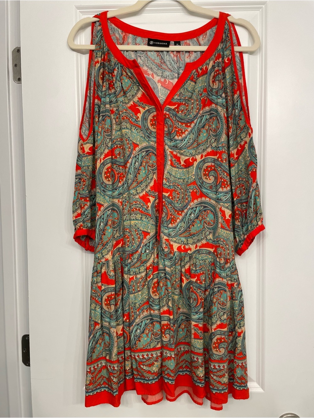 Versona Paisley Drop Waist Midi Dress